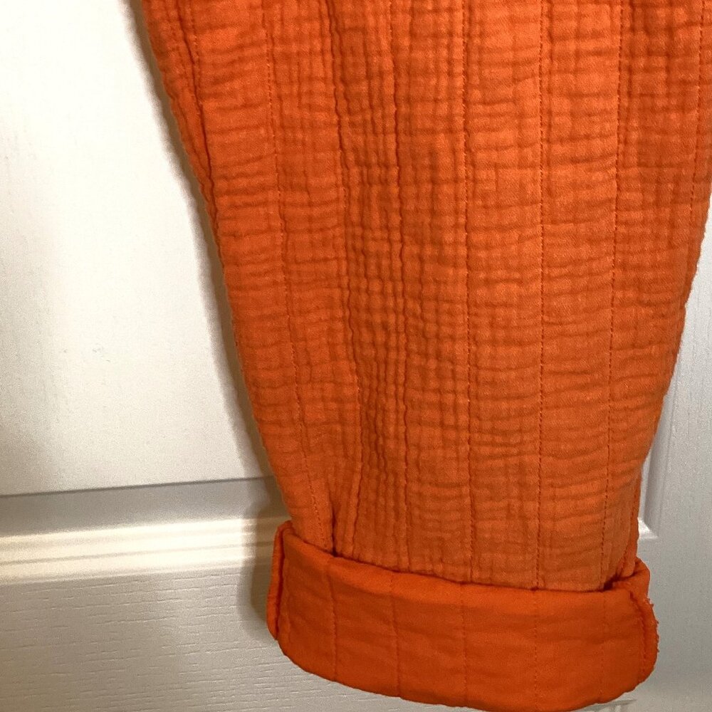 Sunny Studio Paris Women's Orange Pants Made in Italy Colorful Boho Quilted - Picture 5 of 11